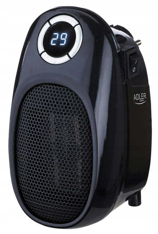MINI ELEKTRINIS ŠILDYTUVAS ADLER MINI 7726 TERMOVENTILIATORIUS ŠILDYKLĖ SU LAIKMAČIU IR REGULIAVIMU