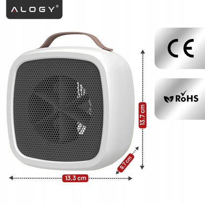 Mini elektrinis šildytuvas Alogy, 500W, baltas