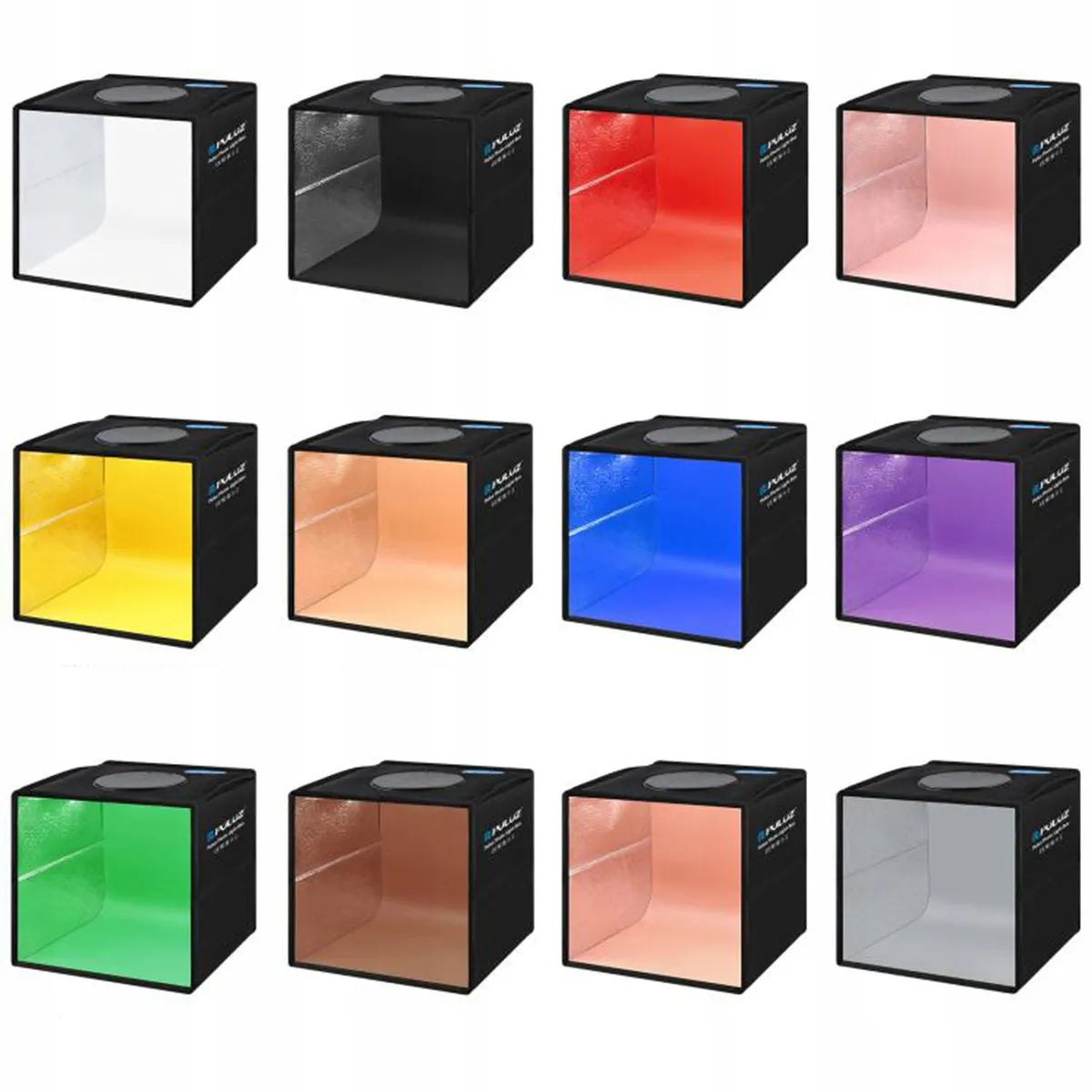 Mini foto studija šviesdėžė su integruotu LED apšvietimu 40x40x40cm