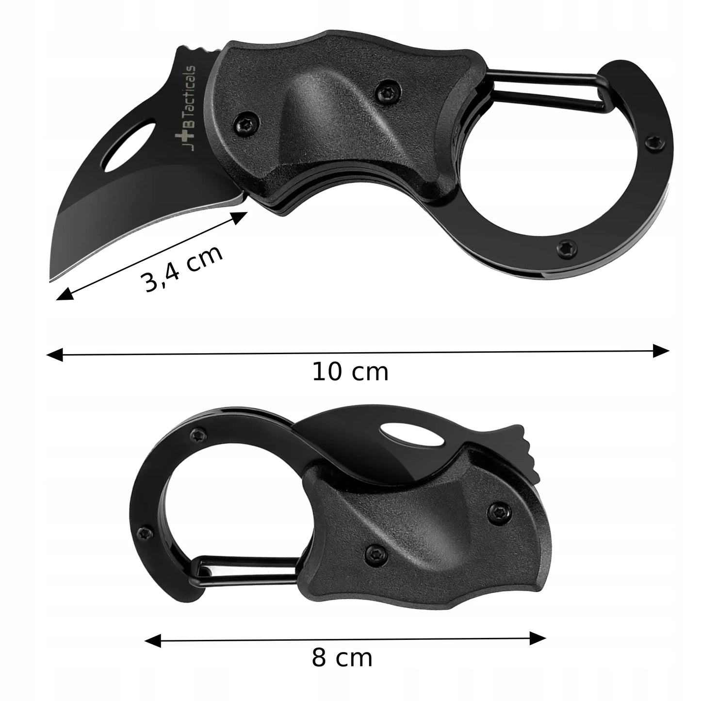 Mini kišeninis peilis taktinio stiliaus su karabinu JB TACTICALS JB-17