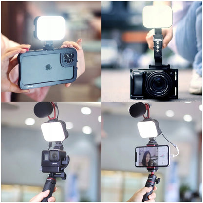 Mini LED studijinė lempa 6500K Ulanzi VL-100C + "cold shoe" jungtis priedams