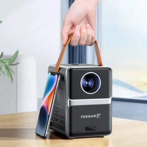 Mini projektorius Feegar SHOW LED TV nešiojamas su WiFi 5G Bluetooth ir fokusavimo funkcija