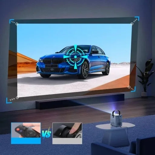 Mini projektorius Feegar SHOW LED TV nešiojamas su WiFi 5G Bluetooth ir fokusavimo funkcija