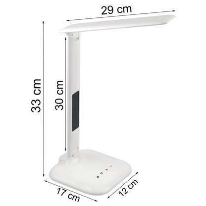 MONTIS LED stalo lempa su LCD ekranu, 5 apšvietimo režimais, laikrodžiu ir žadintuvu