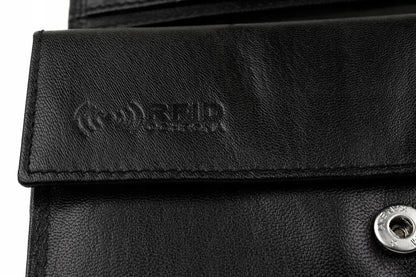 Moteriška odinė „Beltimore“ piniginė su RFiD, didelė, juoda