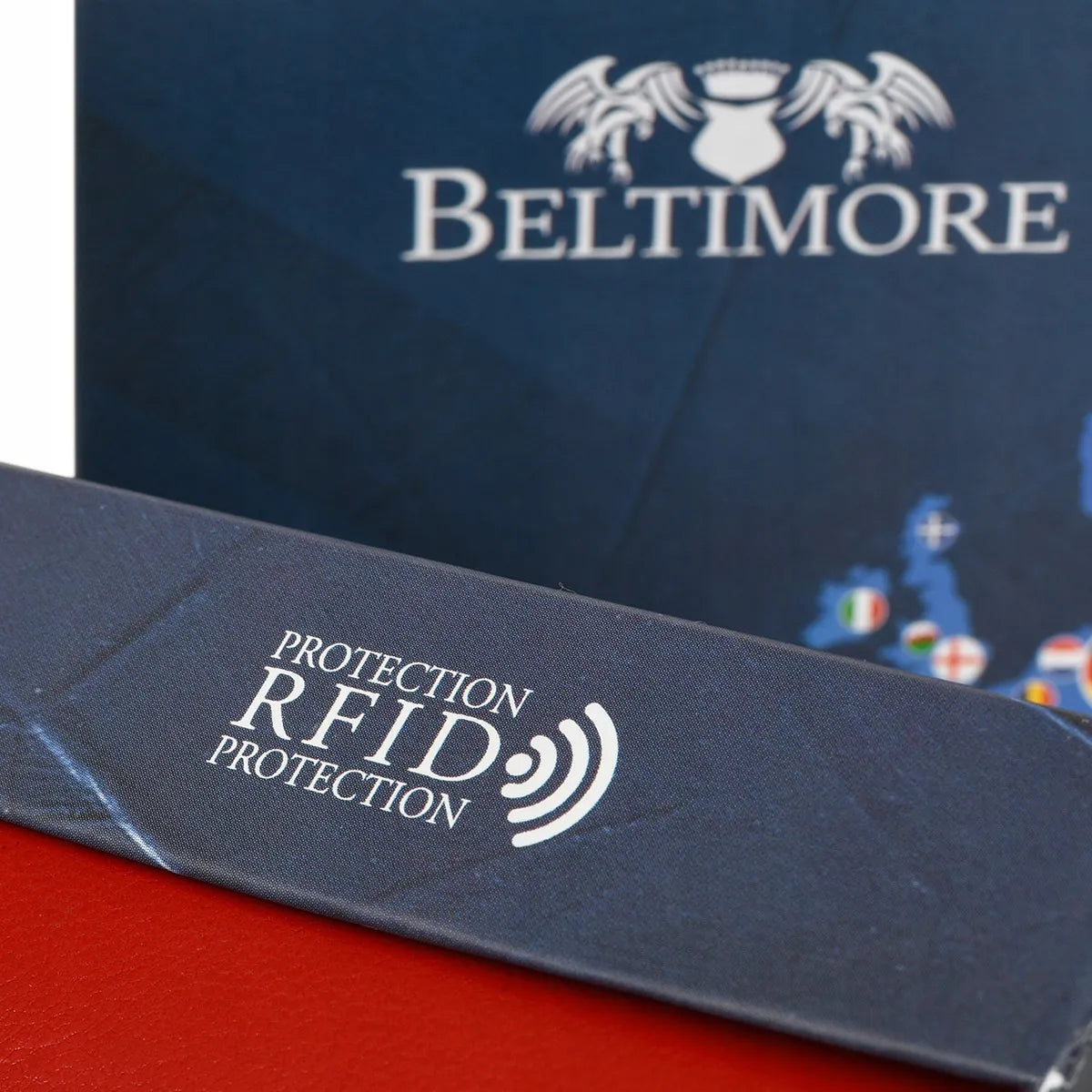 Moteriška odinė „Beltimore“ piniginė su RFiD, didelė, juoda