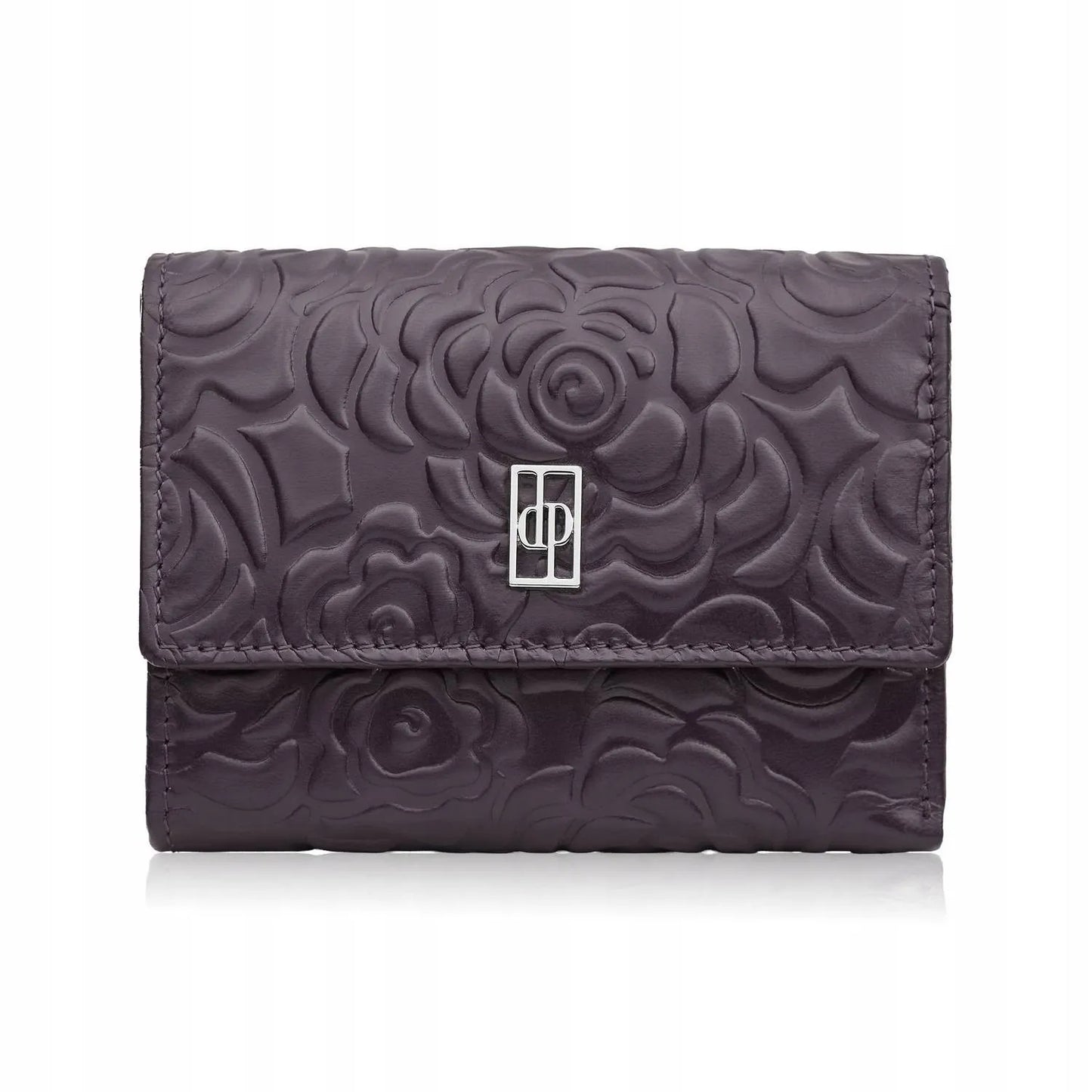 Moteriška odinė Paolo Peruzzi piniginė, horizontali, RFID, violetinė
