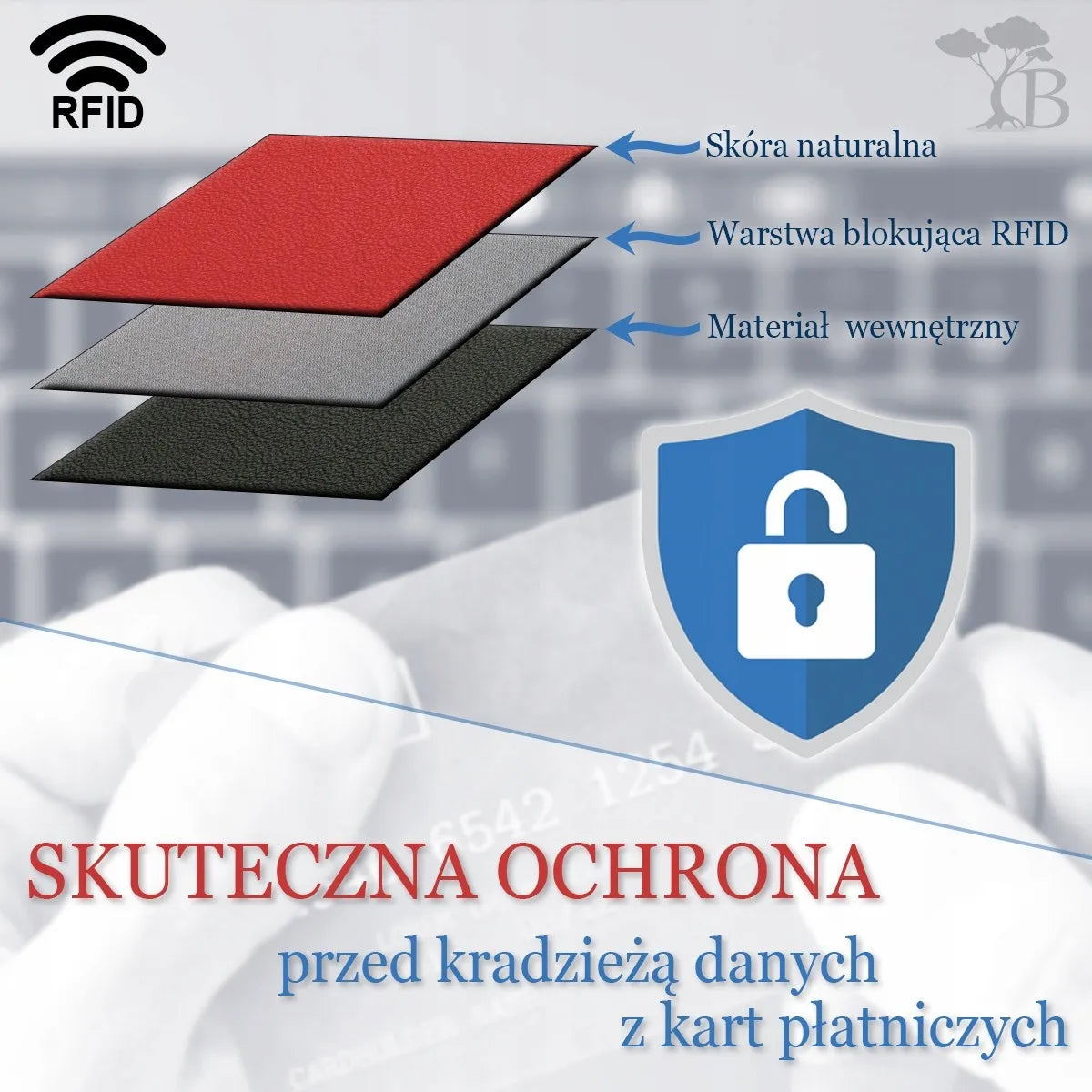 Moteriška odinė piniginė Beltimore su RFiD apsauga, juoda