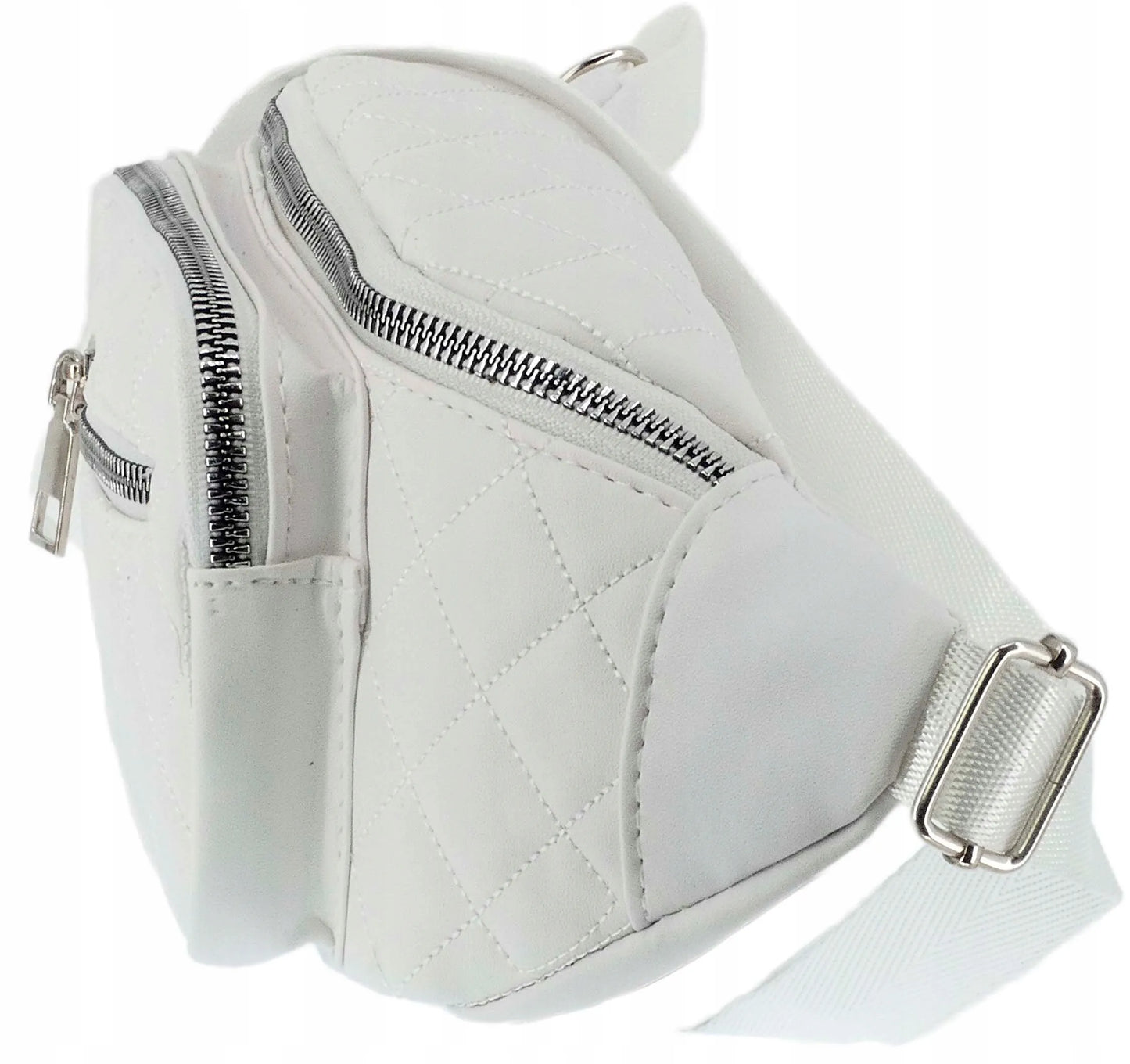 MOTERIŠKAS JUOSMENS KREPŠYS CAMBELL BALTAS DYGSNIUOTAS CROSSBODY