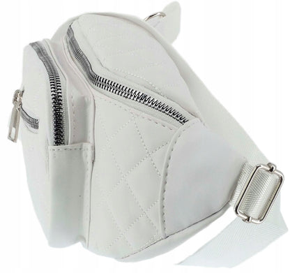 MOTERIŠKAS JUOSMENS KREPŠYS CAMBELL BALTAS DYGSNIUOTAS CROSSBODY