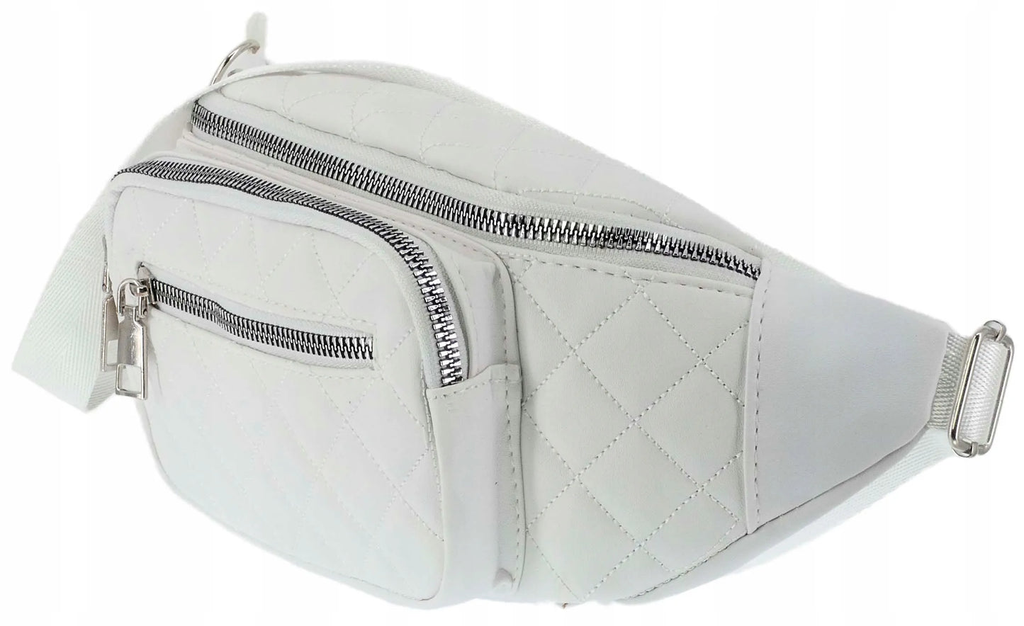 MOTERIŠKAS JUOSMENS KREPŠYS CAMBELL BALTAS DYGSNIUOTAS CROSSBODY