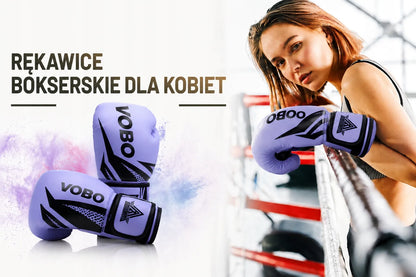 Moteriškos bokso pirštinės VoBo treniruotėms ir sparingui 10 oz, violetinės