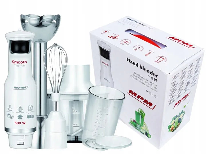 MPM MBL-28 rankinis trintuvas, baltas, 500 W, 0,6 l