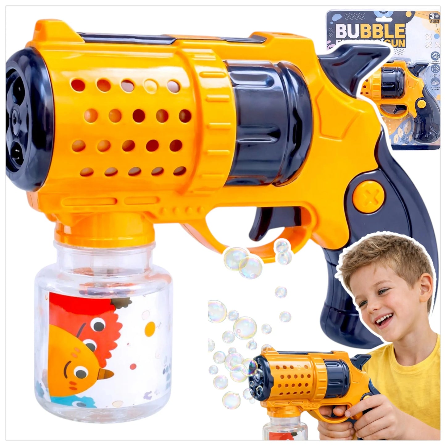 Muilo burbulų pistoletas „Bubble Electric Gun“ + skystis