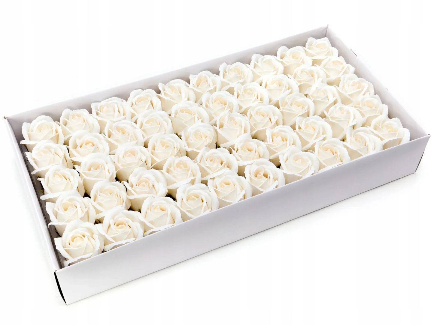 Muilo rožės 50 vienetų žiedai muilo gėlės gėlių dėžutėms baltos