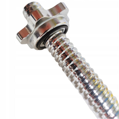 MuscleForge hantelių grifas 45 cm, 25-28 mm su spaustukais