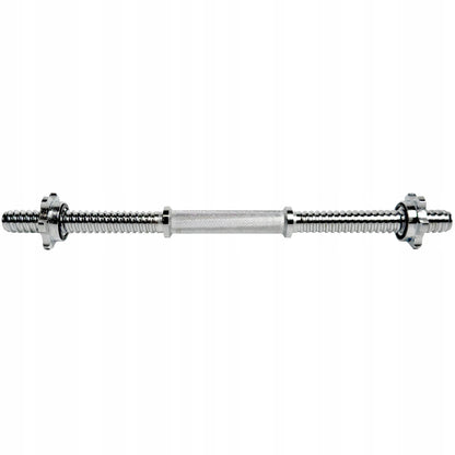MuscleForge hantelių grifas 45 cm, 25-28 mm su spaustukais
