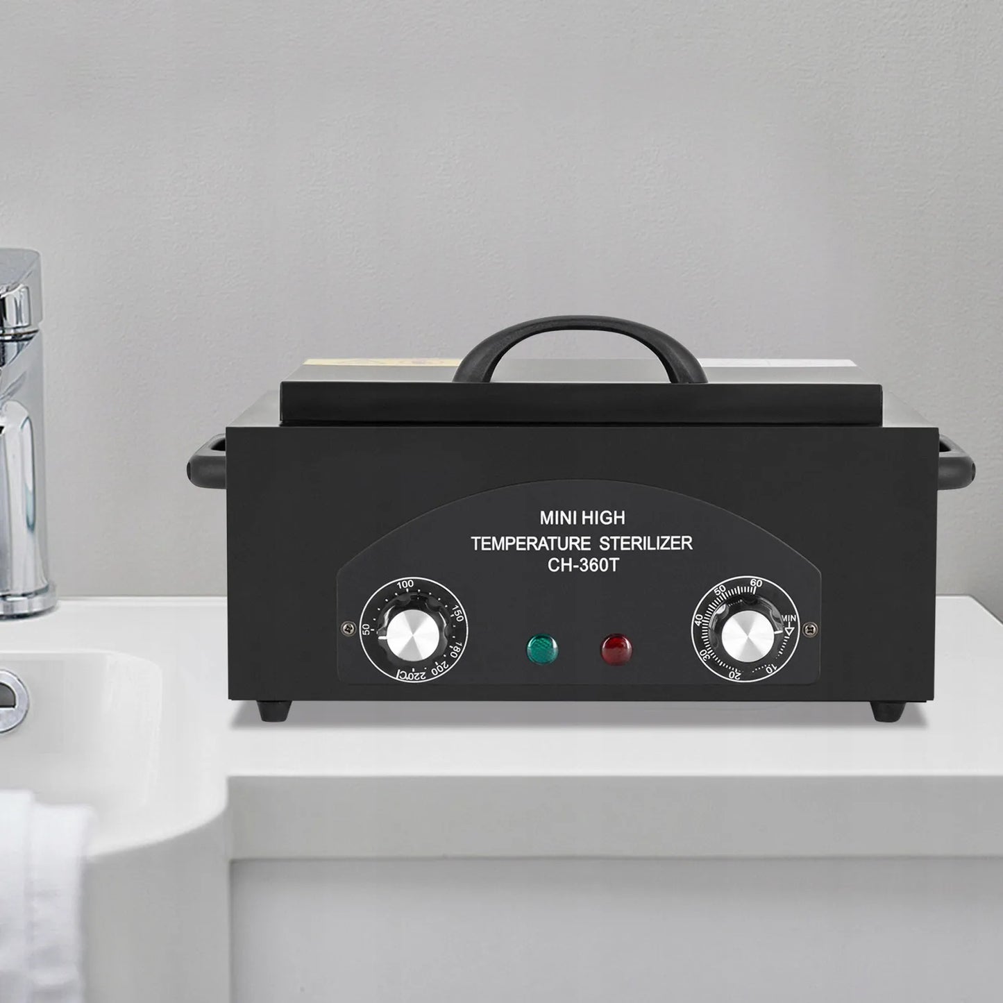 Nagų įrankių sterilizatorius 300W, aukštos temperatūros sterilizatorius su laikmačiu