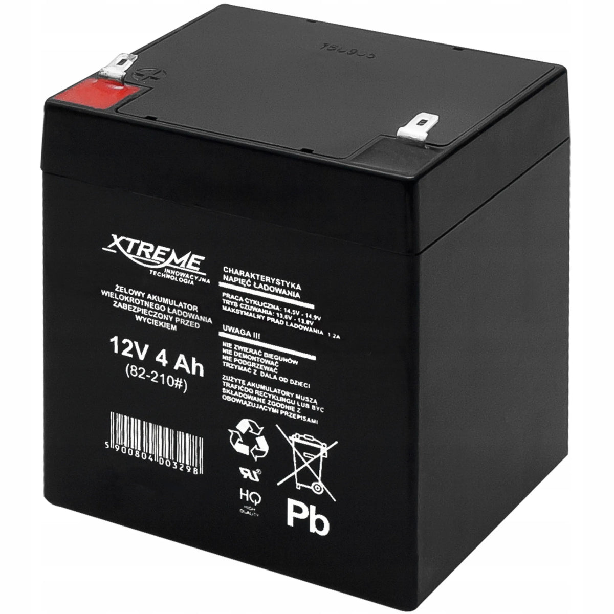Neaptarnaujamas Xtreme gelinis akumuliatorius 12V 4Ah UPS (matmenys kaip 5Ah)