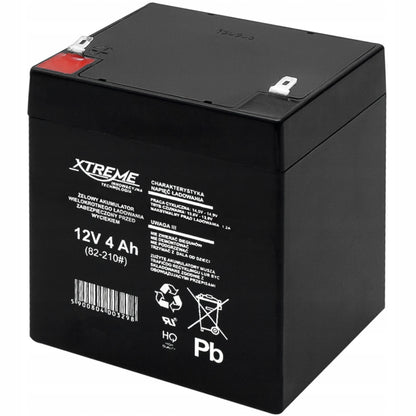 Neaptarnaujamas Xtreme gelinis akumuliatorius 12V 4Ah UPS (matmenys kaip 5Ah)