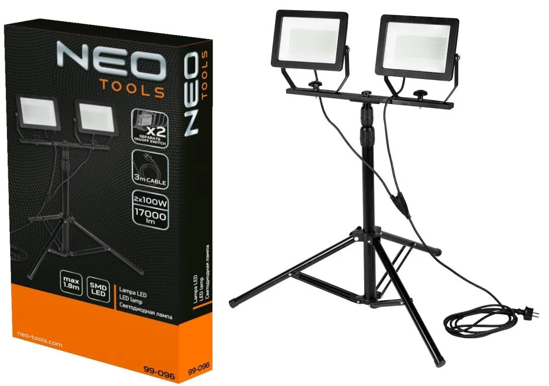 NEO dvigubas LED prožektorius 200W SMD 17000lm 99-096