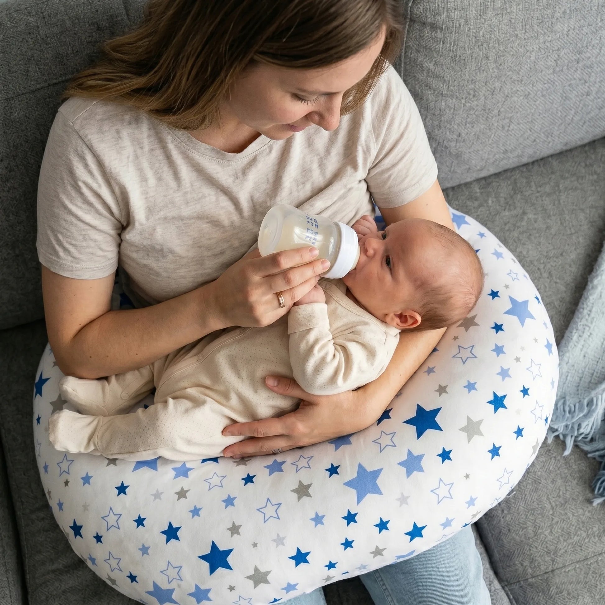 Nėščiųjų pagalvė maitinimo rogalis patogi ir minkšta medvilnė/aksomas