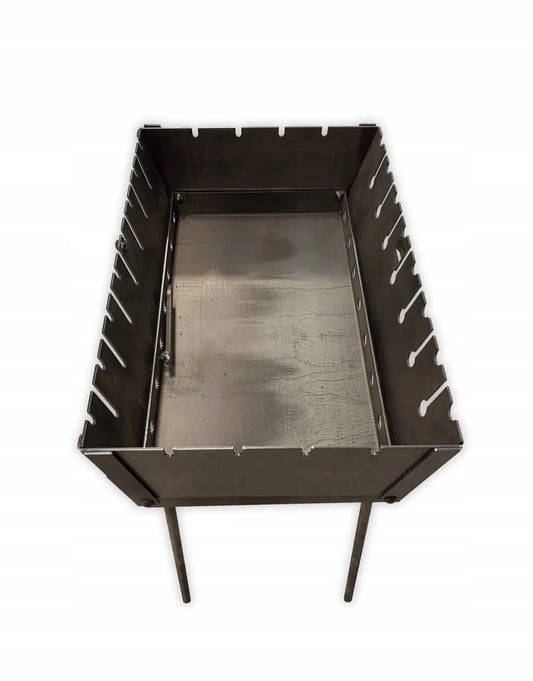 Nešiojama anglinė metalinė kepsninė-lagaminas 2 mm