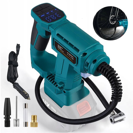 Nešiojamas akumuliatorinis oro kompresorius, suderinamas su Makita LXT BL18 18V