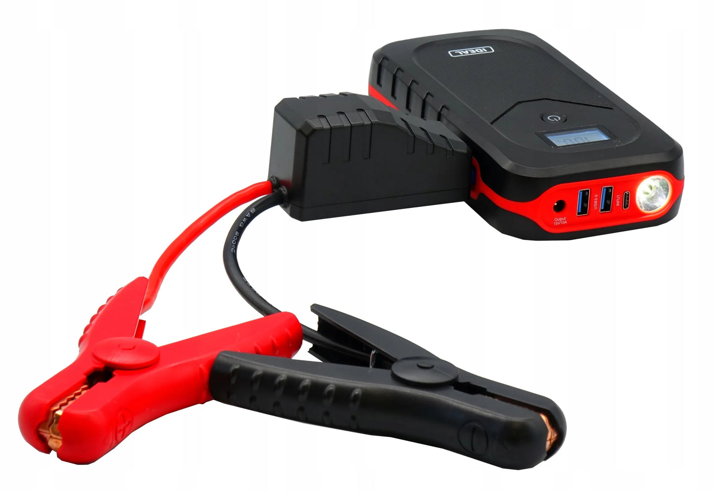 NEŠIOJAMAS AUTOMOBILIO AKUMULIATORIAUS PALEIDIKLIS IR ĮKROVIKLIS IDEAL X-STARTER 15 LIPO PRO