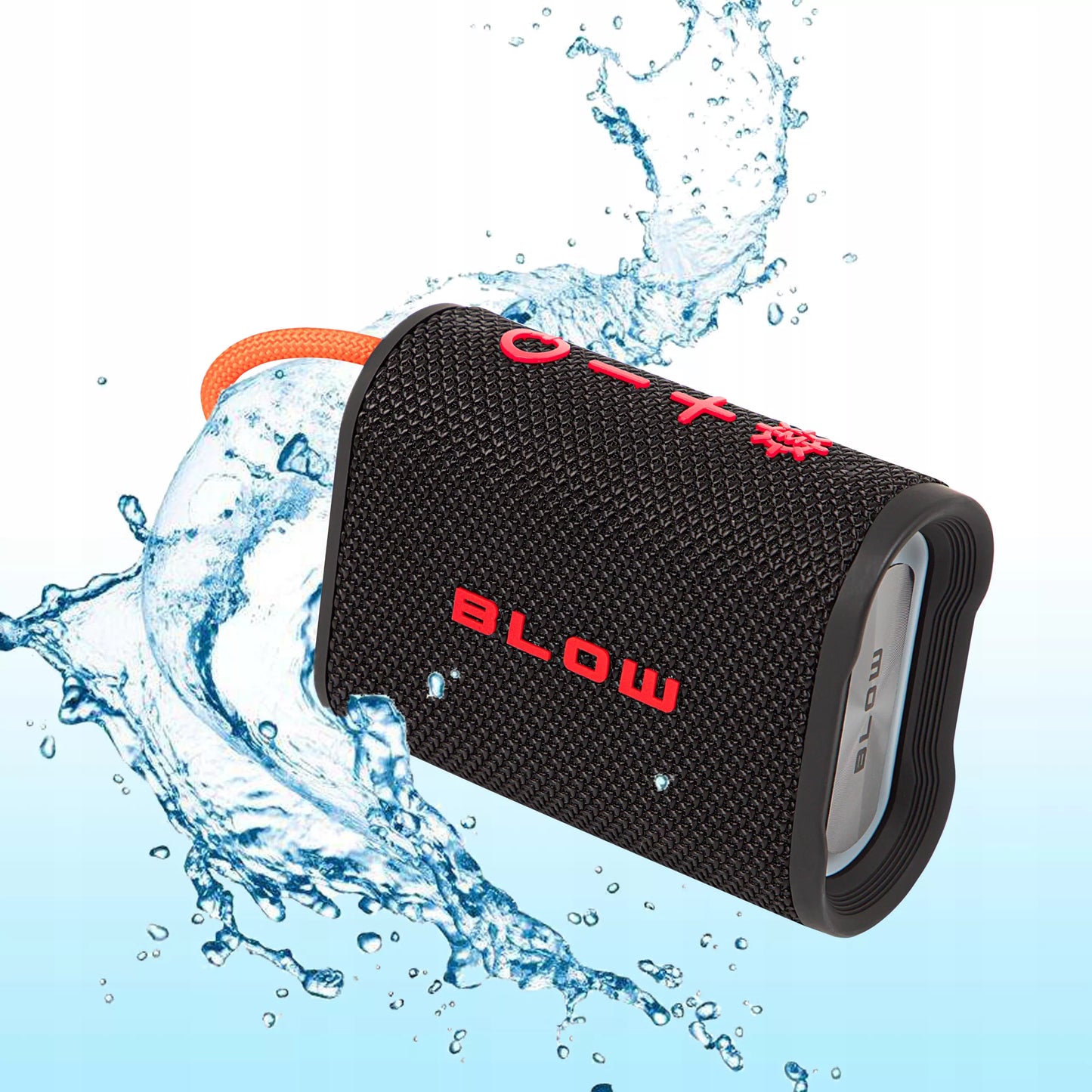 Nešiojamas belaidis „Bluetooth“ garsiakalbis BLOW AQUA TUNE, vandeniui atsparus IP67, FM radijas, USB, RGB