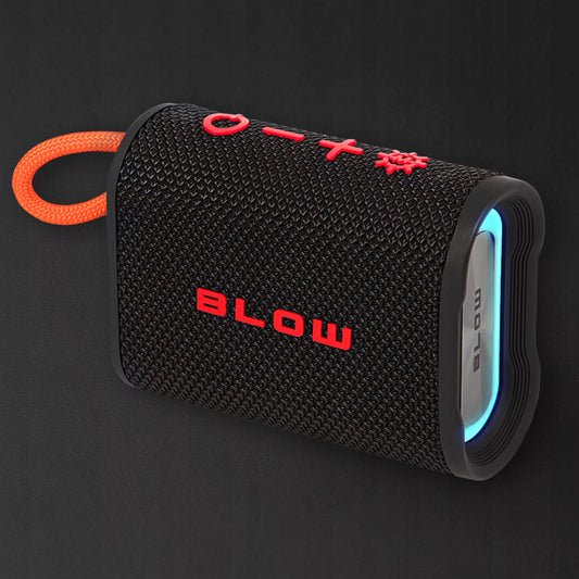 Nešiojamas belaidis „Bluetooth“ garsiakalbis BLOW AQUA TUNE, vandeniui atsparus IP67, FM radijas, USB, RGB