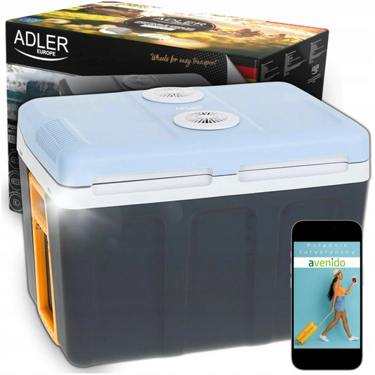 Nešiojamas elektrinis kelioninis šaltkrepšis Adler 40L, 12V/230V