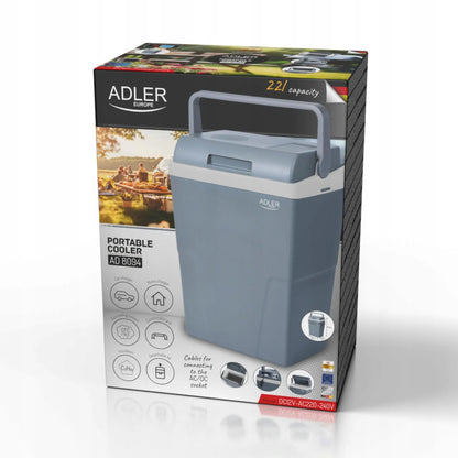 Nešiojamas kelioninis šaldytuvas Adler AD 8094, 22 l, 12 V / 230 V