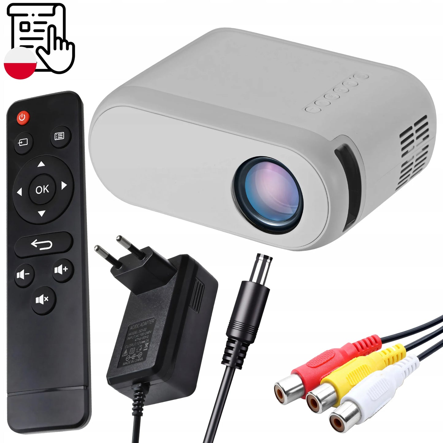 Nešiojamas LED projektorius su Wi-Fi, Full HD 1080P, 3000 lm, integruotu garsiakalbiu