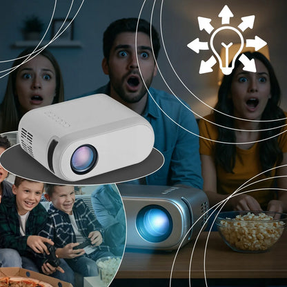 Nešiojamas LED projektorius su Wi-Fi, Full HD 1080P, 3000 lm, integruotu garsiakalbiu