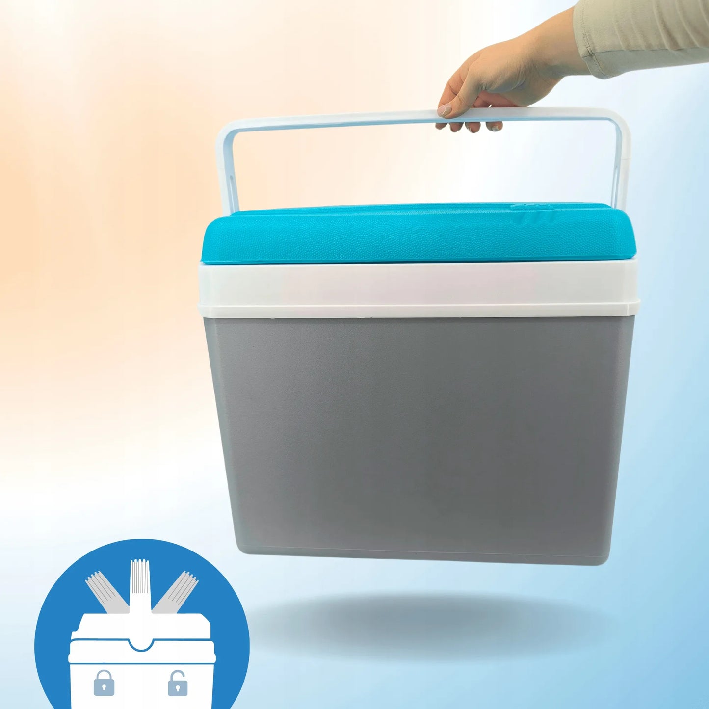 Nešiojamas šaltkrepšis 35L su šaldymo elementais – Kamai Coolbox