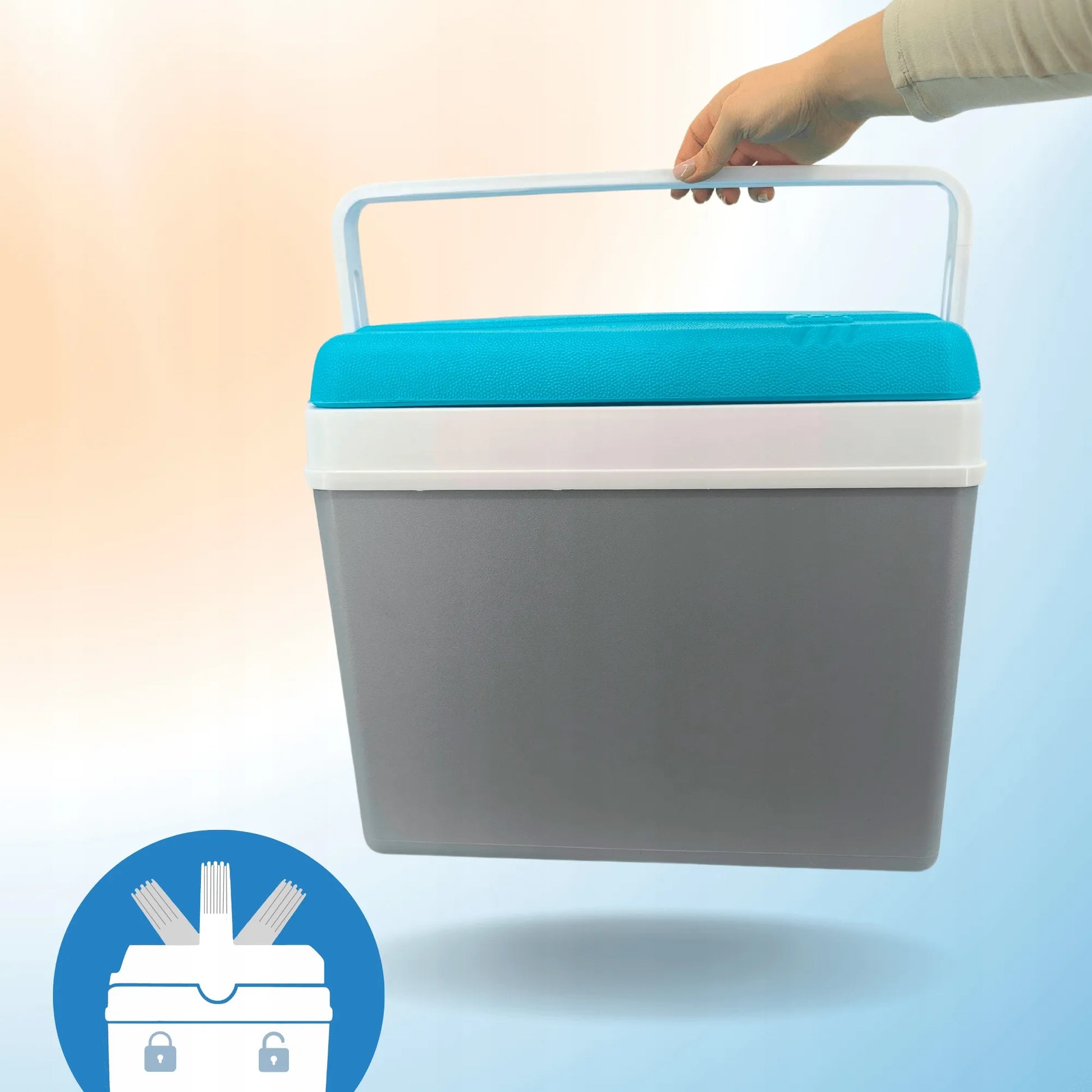 Nešiojamas šaltkrepšis 35L su šaldymo elementais – Kamai Coolbox