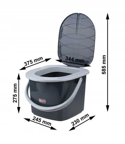 Nešiojamas turistinis tualetas – WC sodo nameliui – kibiras – 15,5 l