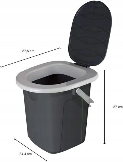 Nešiojamas turistinis tualetas – WC sodybai – kibiras – DIDELIS – 22 L