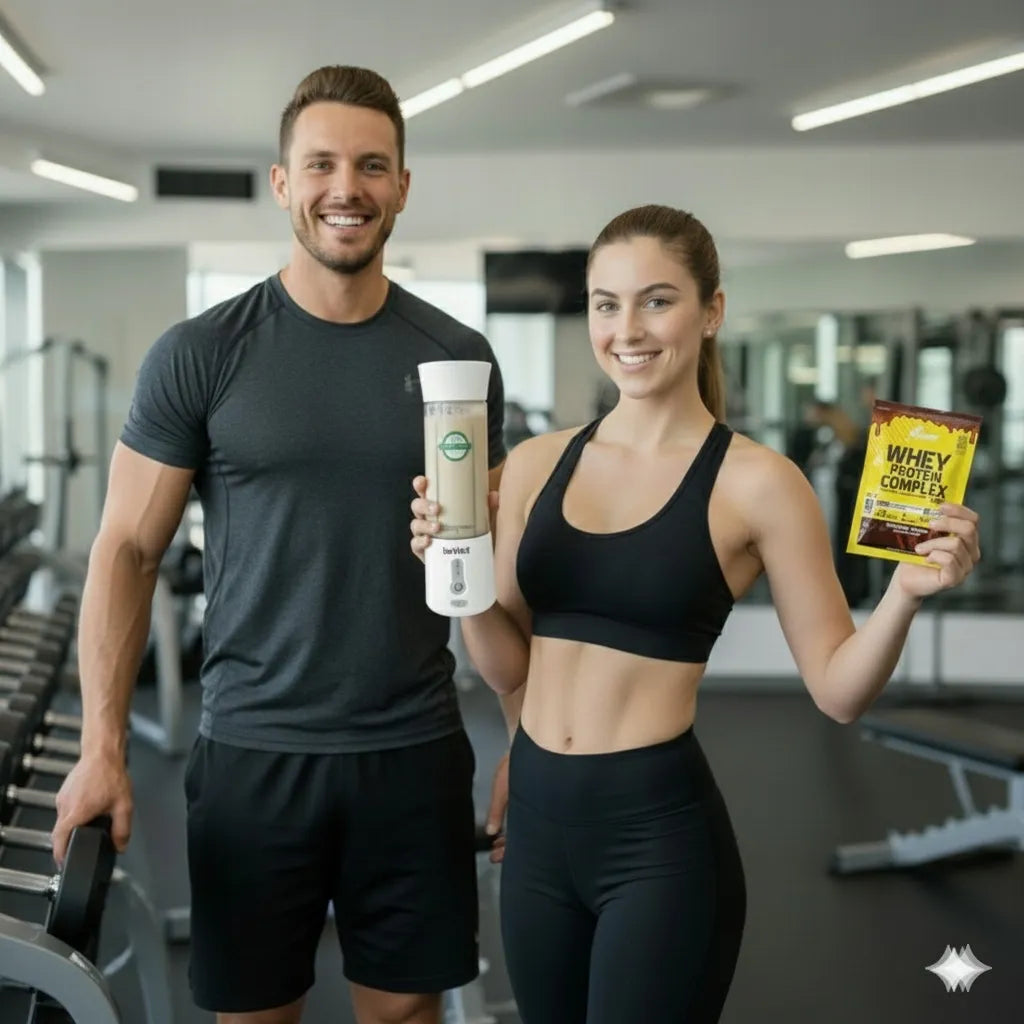 Nešiojamasis belaidis „Bewell beWell Plus“ trintuvas, 500 ml, USB įkrovimas, su „Olimp WPC“ baltymais