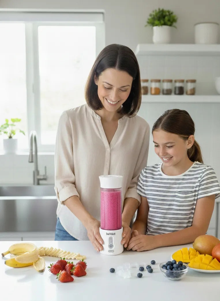 Nešiojamasis belaidis „Bewell beWell Plus“ trintuvas, 500 ml, USB įkrovimas, su „Olimp WPC“ baltymais
