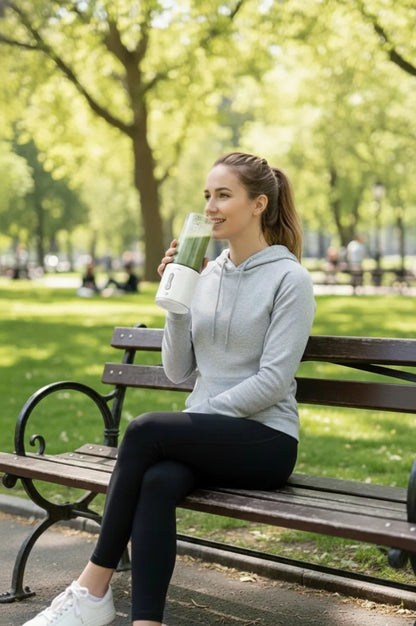Nešiojamasis belaidis „Bewell beWell Plus“ trintuvas, 500 ml, USB įkrovimas, su „Olimp WPC“ baltymais
