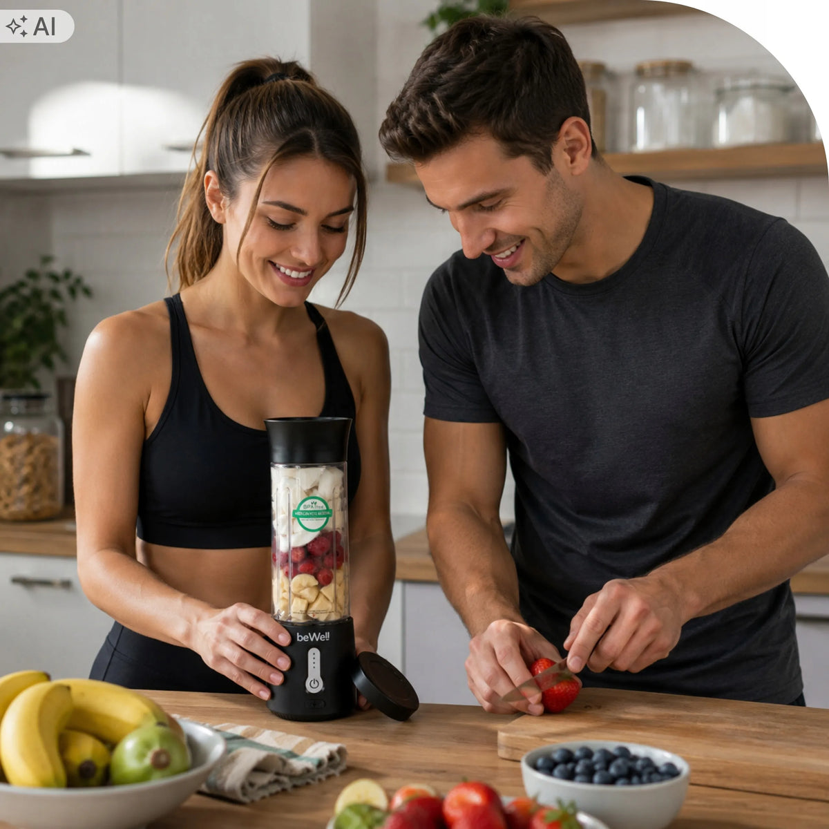 Nešiojamasis belaidis trintuvas „Bewell beWell Plus“, 500 ml, USB