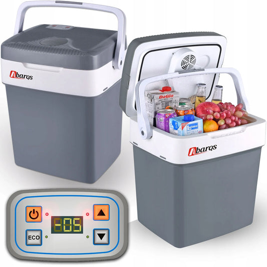 Nešiojamasis kelioninis šaldytuvas AbarQs IB-32I+ 30L su ECO funkcija, 12V/230V, USB