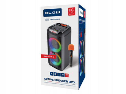 Nešiojamoji belaidė „Bluetooth“ kolonėlė „BLOW Infinity“ su mikrofonu, karaokė, 280 W