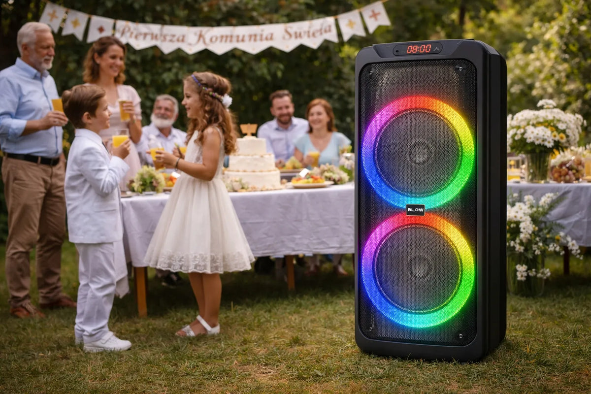 Nešiojamoji belaidė „Bluetooth“ kolonėlė „BLOW Infinity“ su mikrofonu, karaokė, 280 W