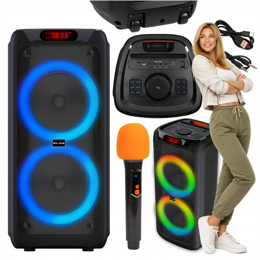 Nešiojamoji belaidė „Bluetooth“ kolonėlė „BLOW Infinity“ su mikrofonu, karaokė, 280 W