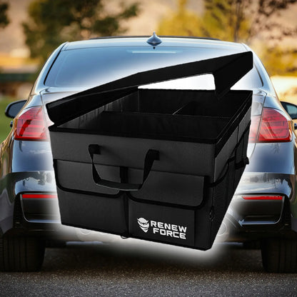 Neslystantis sulankstomas XXXL automobilio bagažinės organizatorius