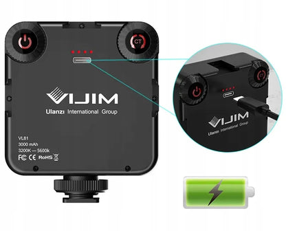Nuolatinio apšvietimo LED lempa Ulanzi VL81, 3000 mAh