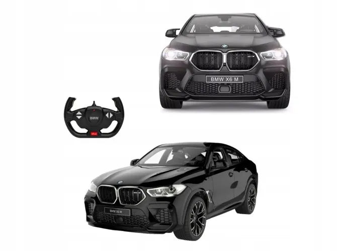Nuotoliniu būdu valdomas automobilis BMW X6 1:14 LED juodas